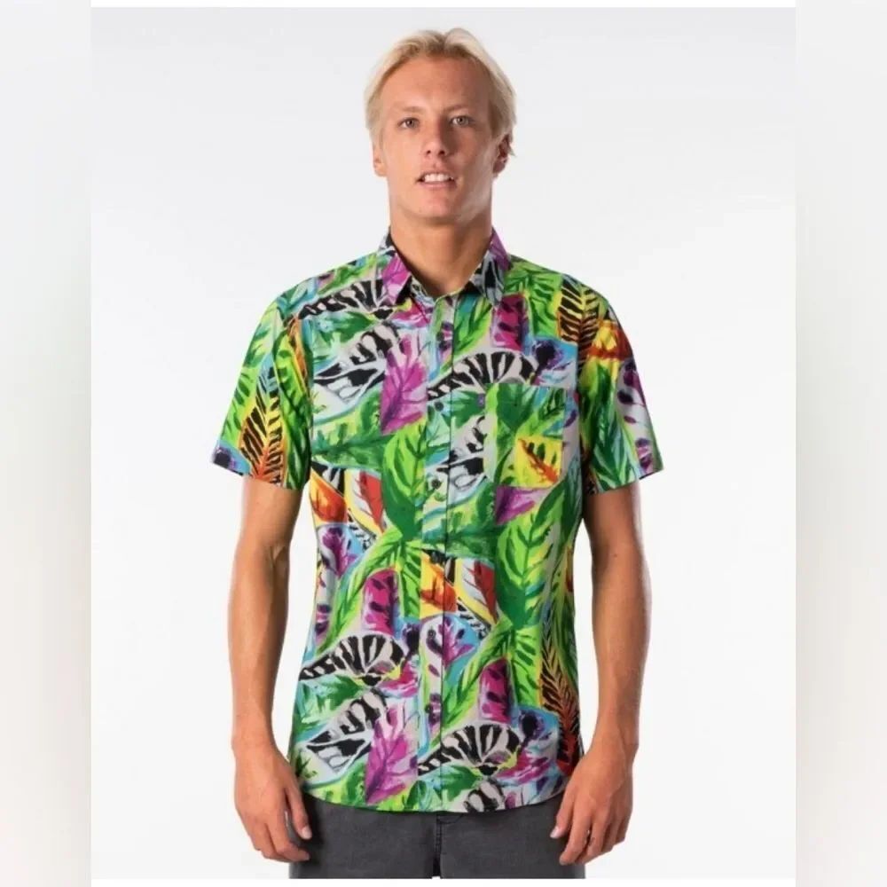 Rip Curl Flowershop Button Down Shirt Sz Med